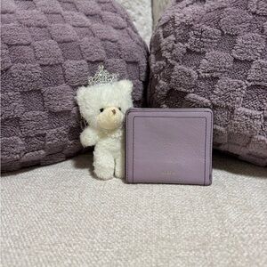 Fossil Lavender Leather Bi-Fold Wallet